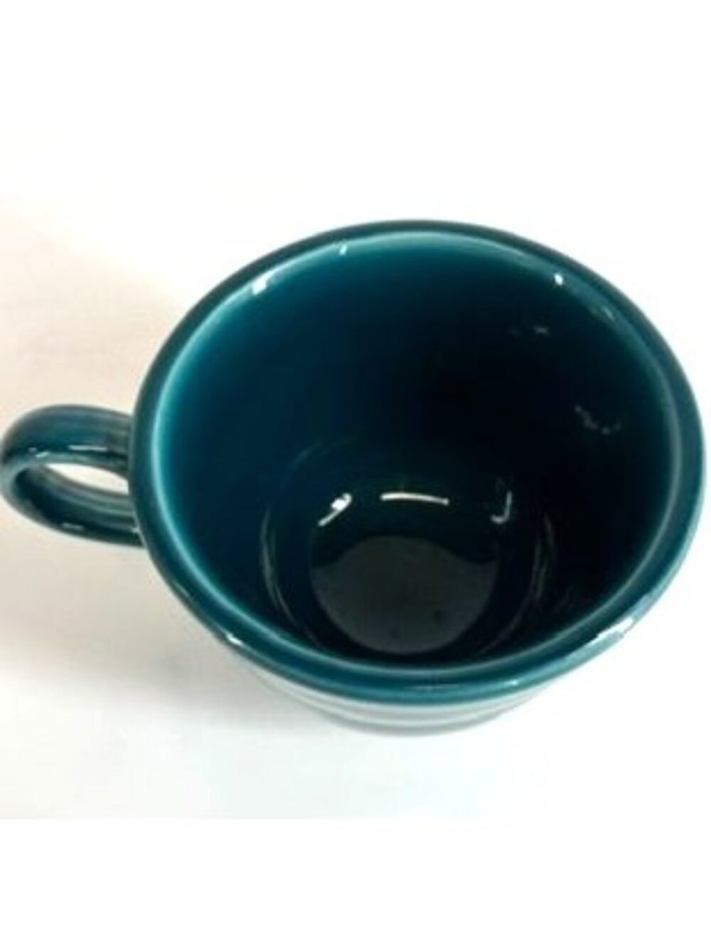 Vintage small Fiestaware ceramic tea cup green, juniper - Picture 2 of 7
